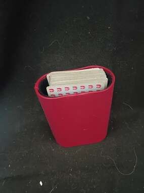 Cummins Playing Cards with Red Leather Case